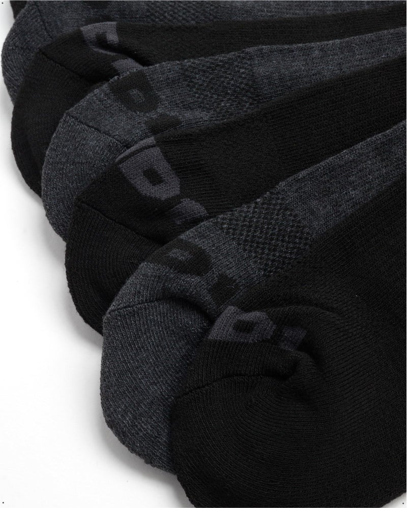AND1 Mens Crew Socks - 12 Pack Moisture Wicking Cushioned Performance Breathable Athletic Socks for Men (Sizes: 6-12.5), Size 6-12.5, Black/Gray - Image 4